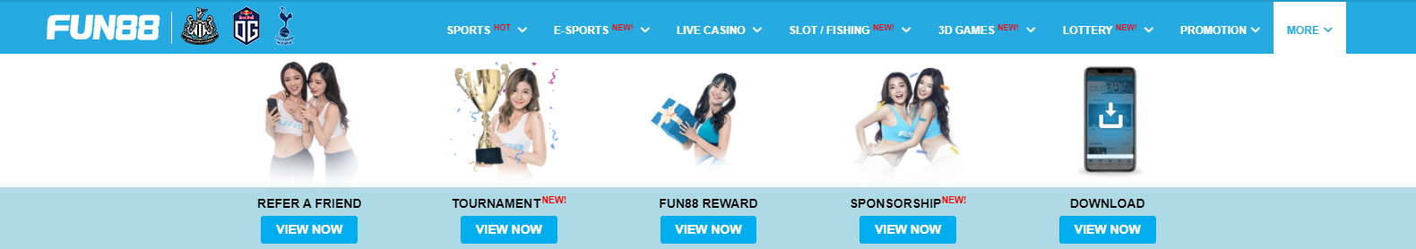 FUN88 Official Website  | Newcastle United  & Tottenham Hotspur Official Partners